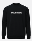 USU Meridian Black Crewneck