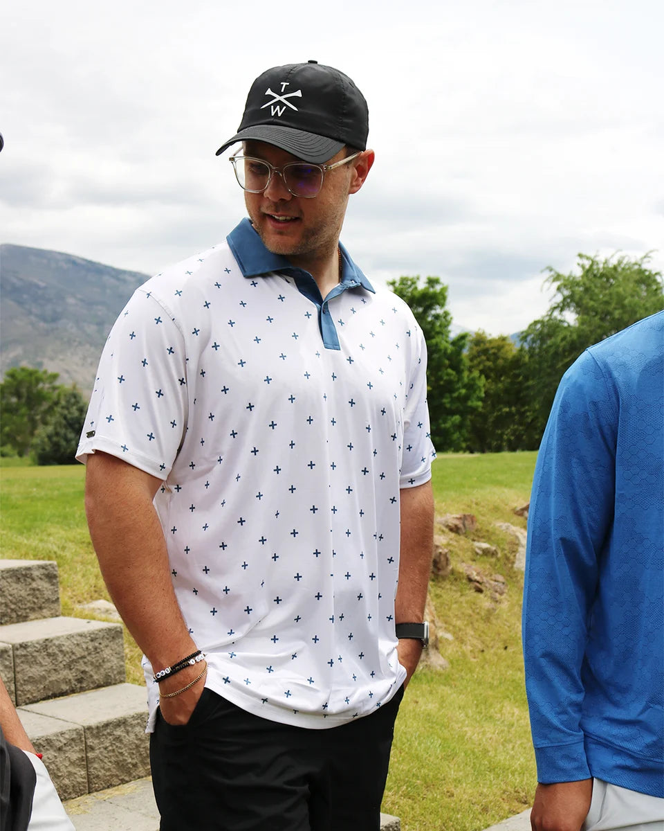 Elevation Polo Ivory Blue Collar Limited Edition
