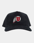UofU Black Full Cord Fade Hat