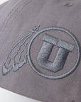 UofU Fade Hat Grey Round