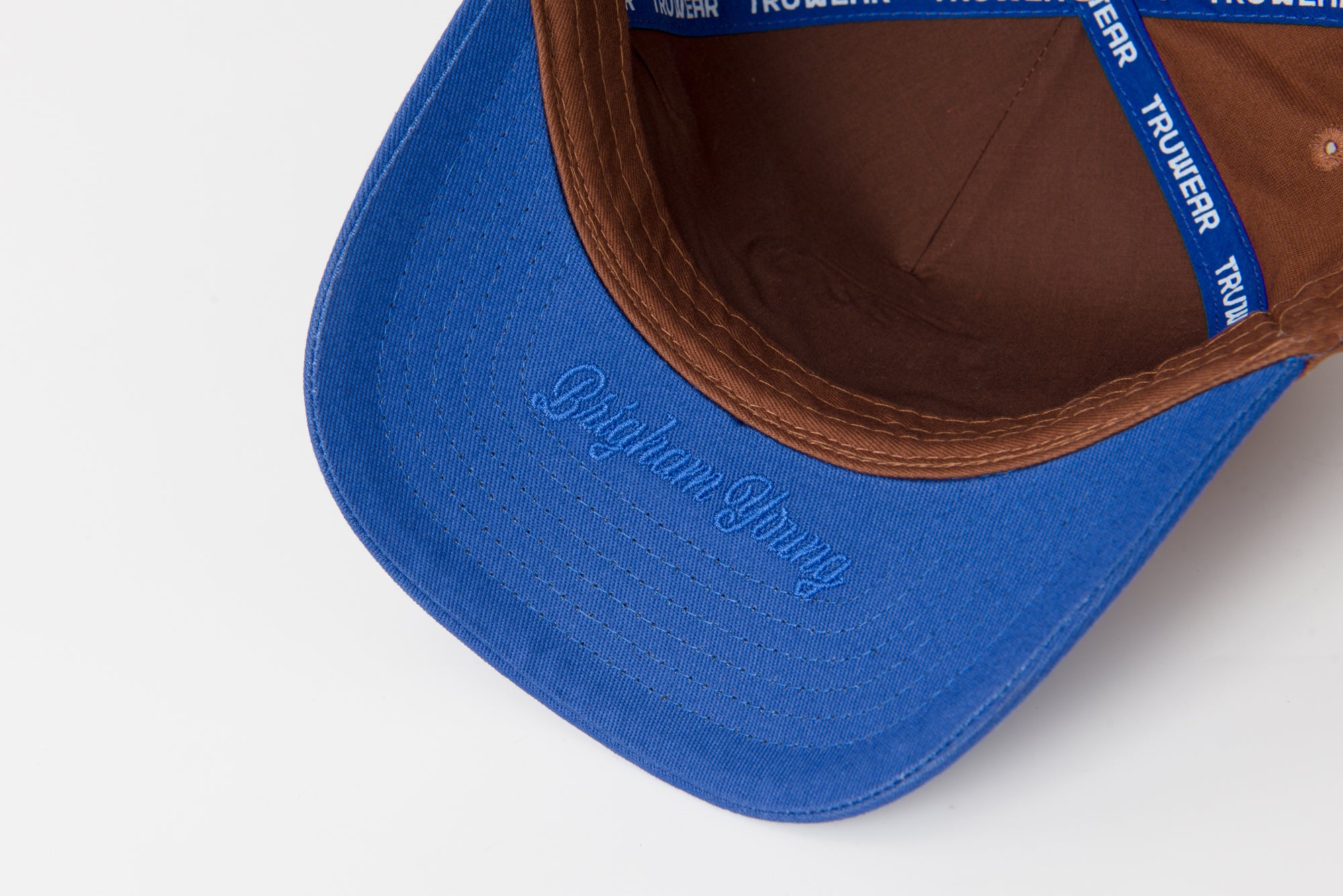 BYU Fade Hat Brown Royal Blue Cougar Y
