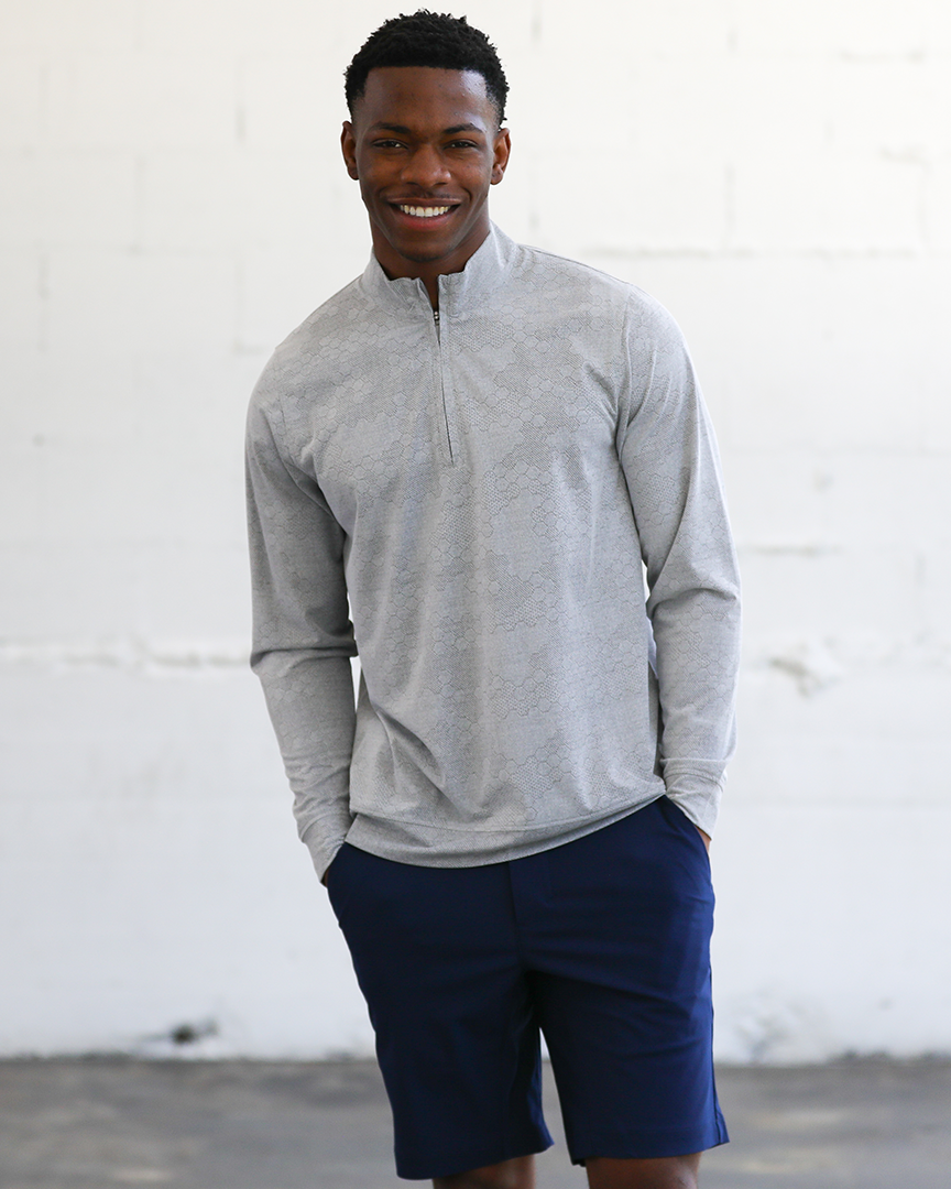 Swell Q-Zip Heather Grey