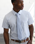 Elite Silk Tie T Pattern Light Blue
