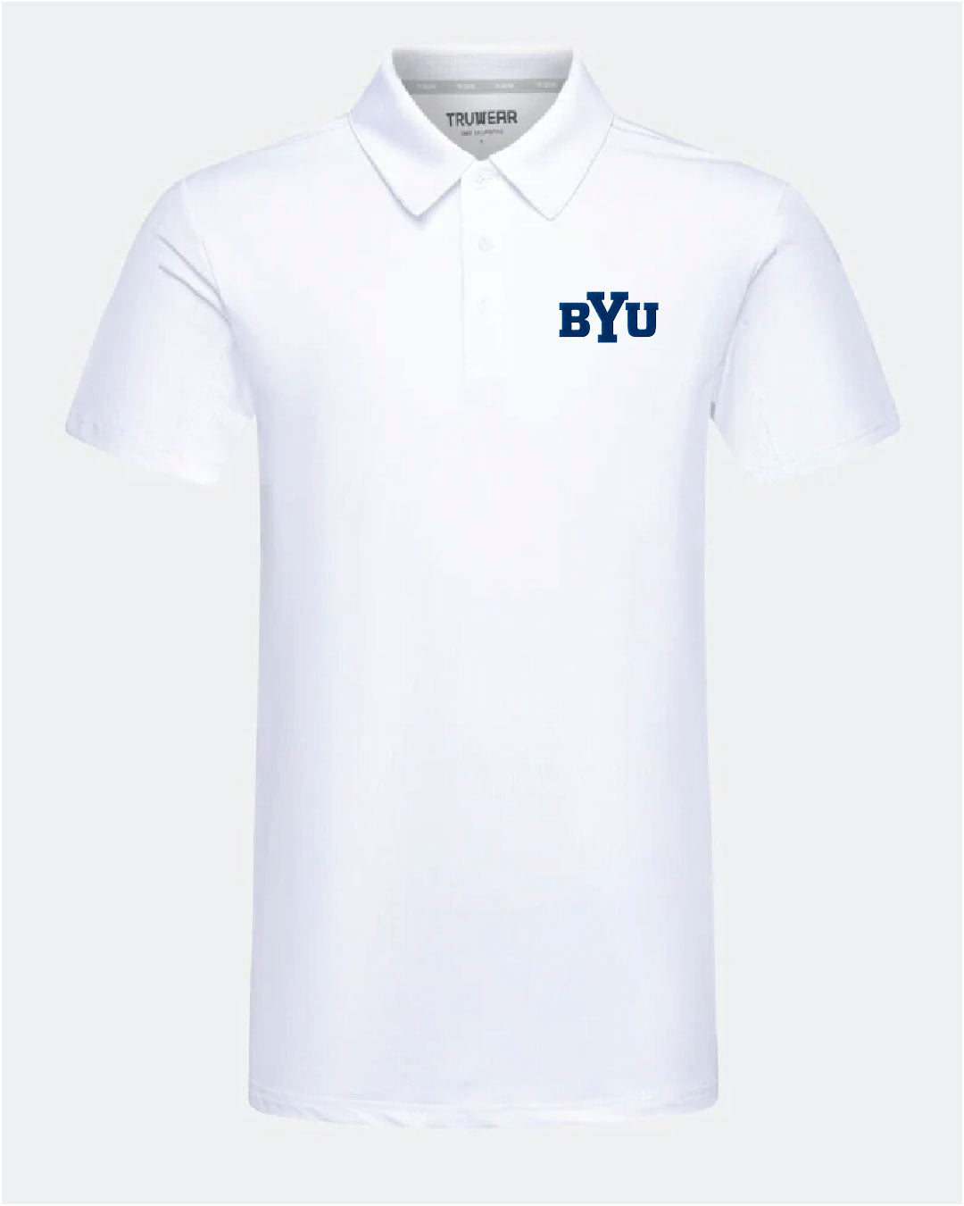 BYU Crest 2.0 White Polo