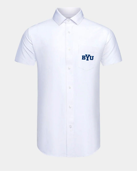 BYU Phenom Classic White Short Sleeve Dress Shirt