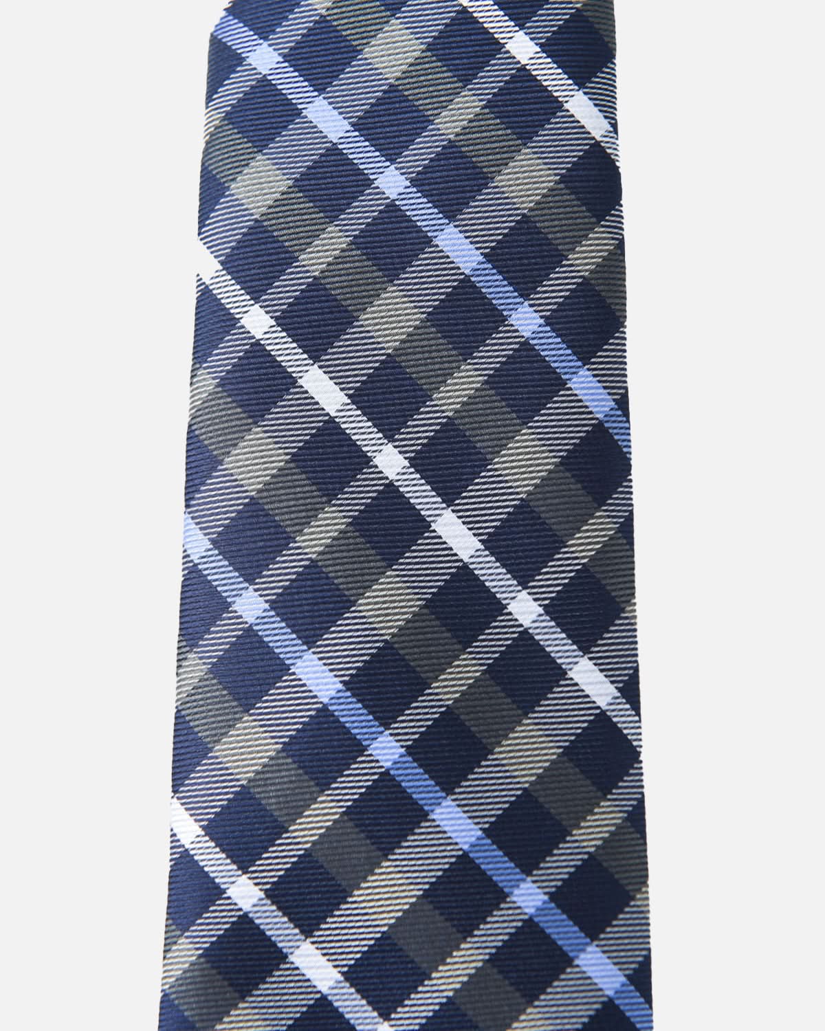 Immortal Charcoal Powder Blue &amp; Navy Striped Tie