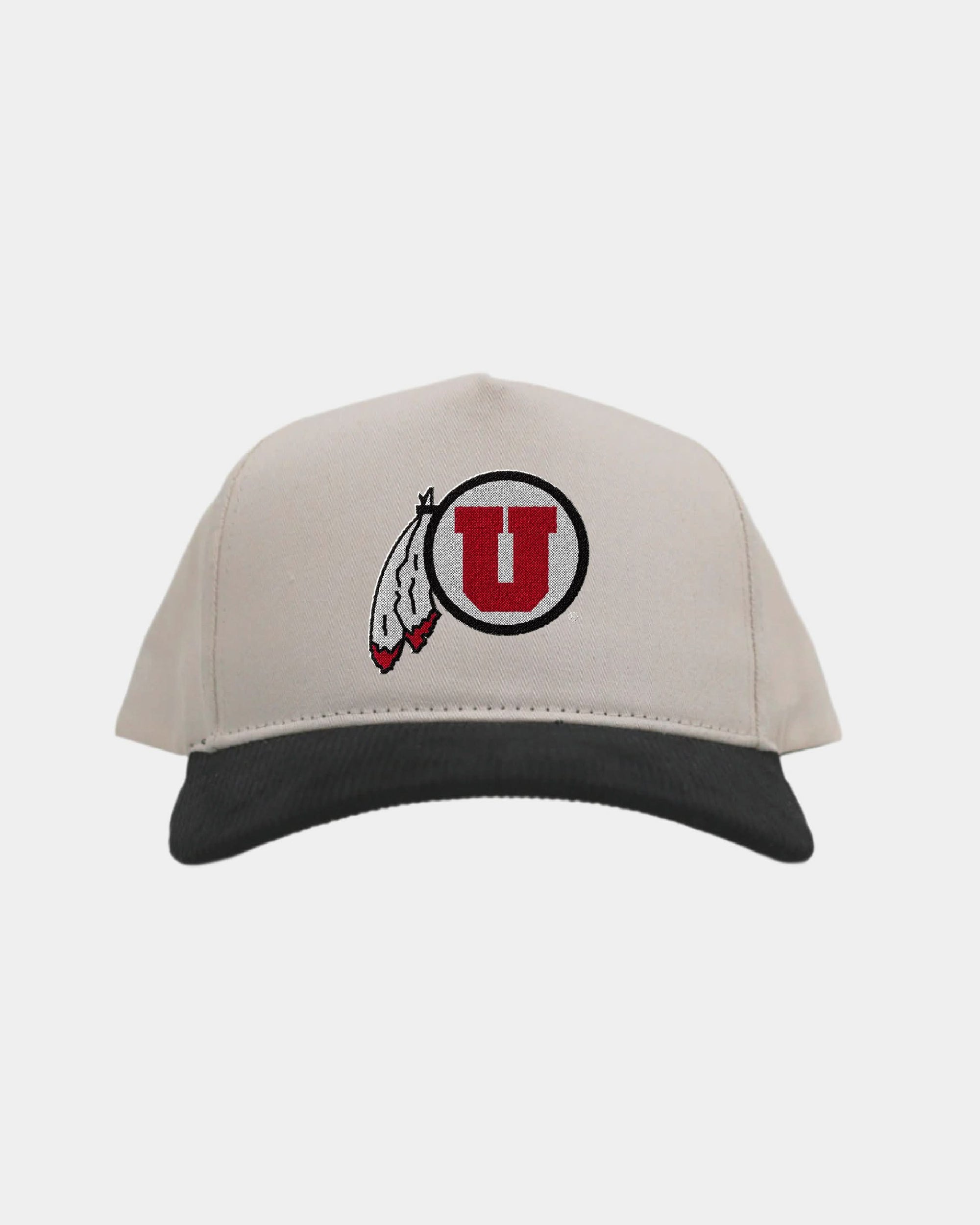 UofU Cream Black Cord Brim Fade Hat