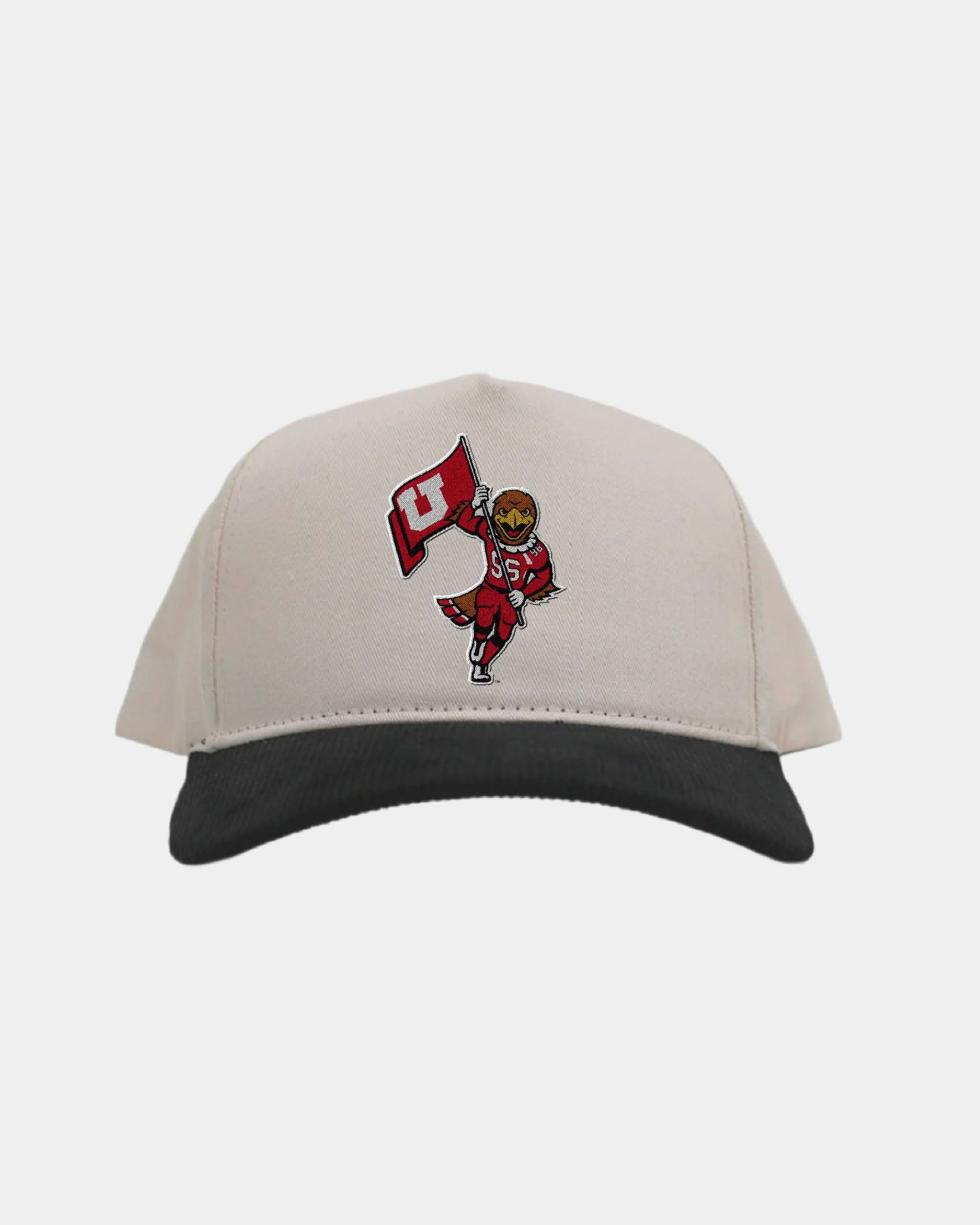 UofU Cream Black Cord Brim Fade Hat