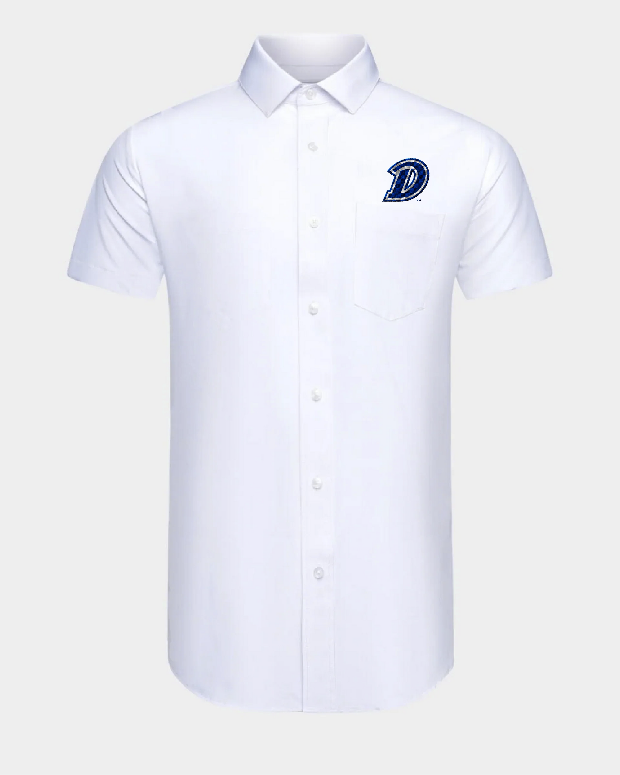 Drake Phenom Classic White Short Sleeve Dress Shirt
