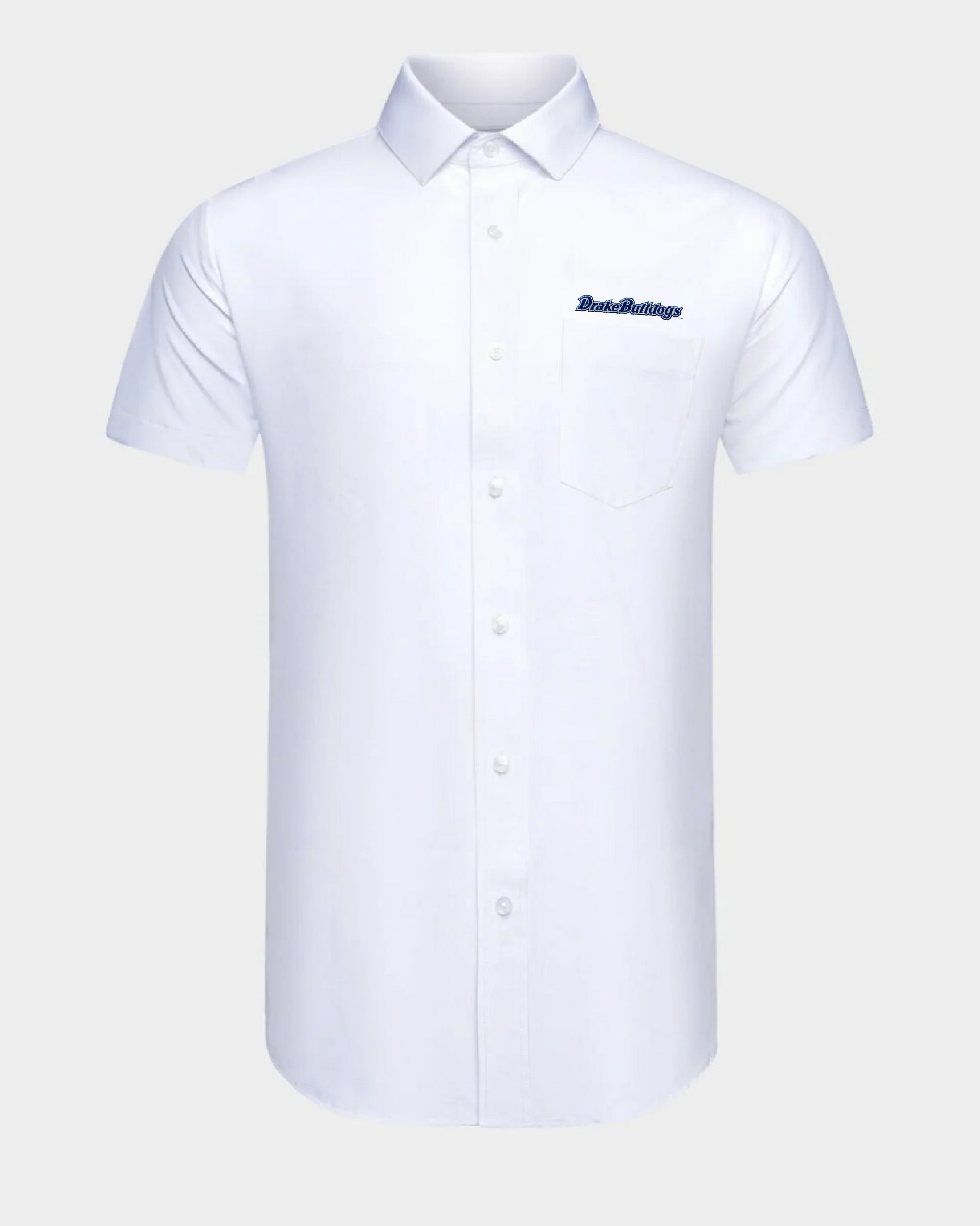 Drake Phenom Classic White Short Sleeve Dress Shirt