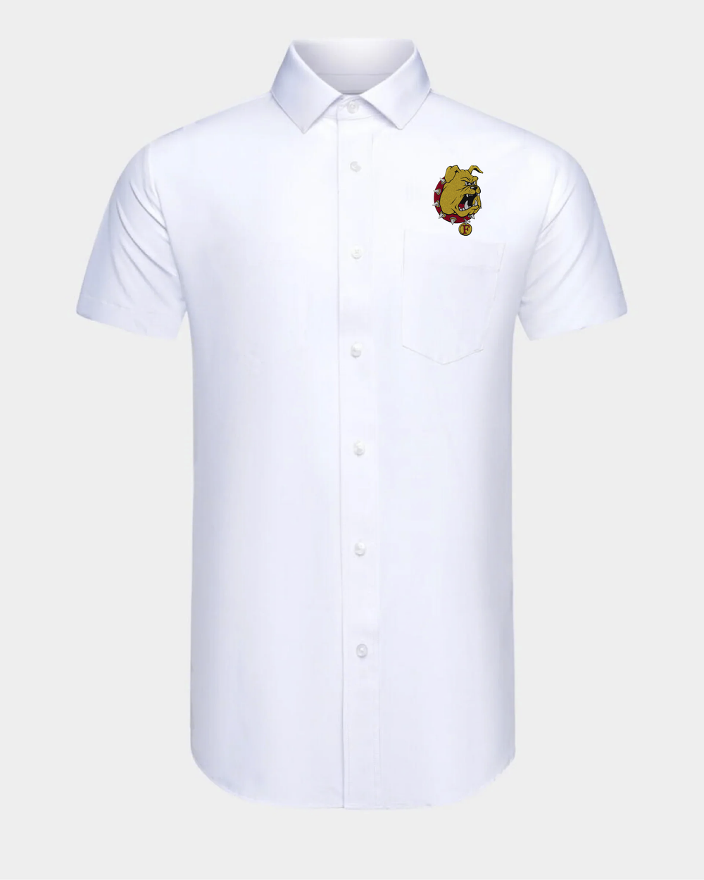 Ferris State Phenom Classic White Short Sleeve Dress Shirt