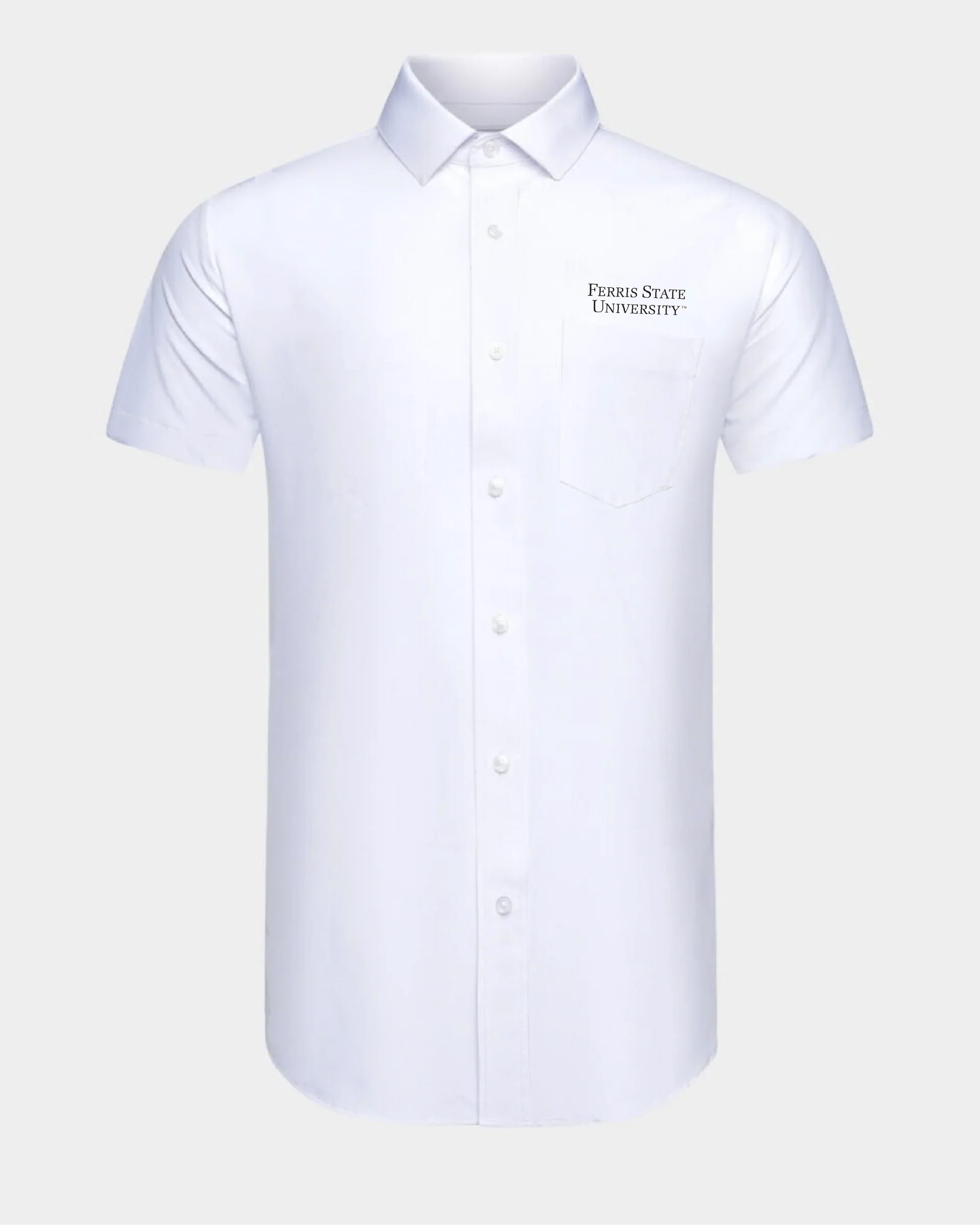 Ferris State Phenom Classic White Short Sleeve Dress Shirt