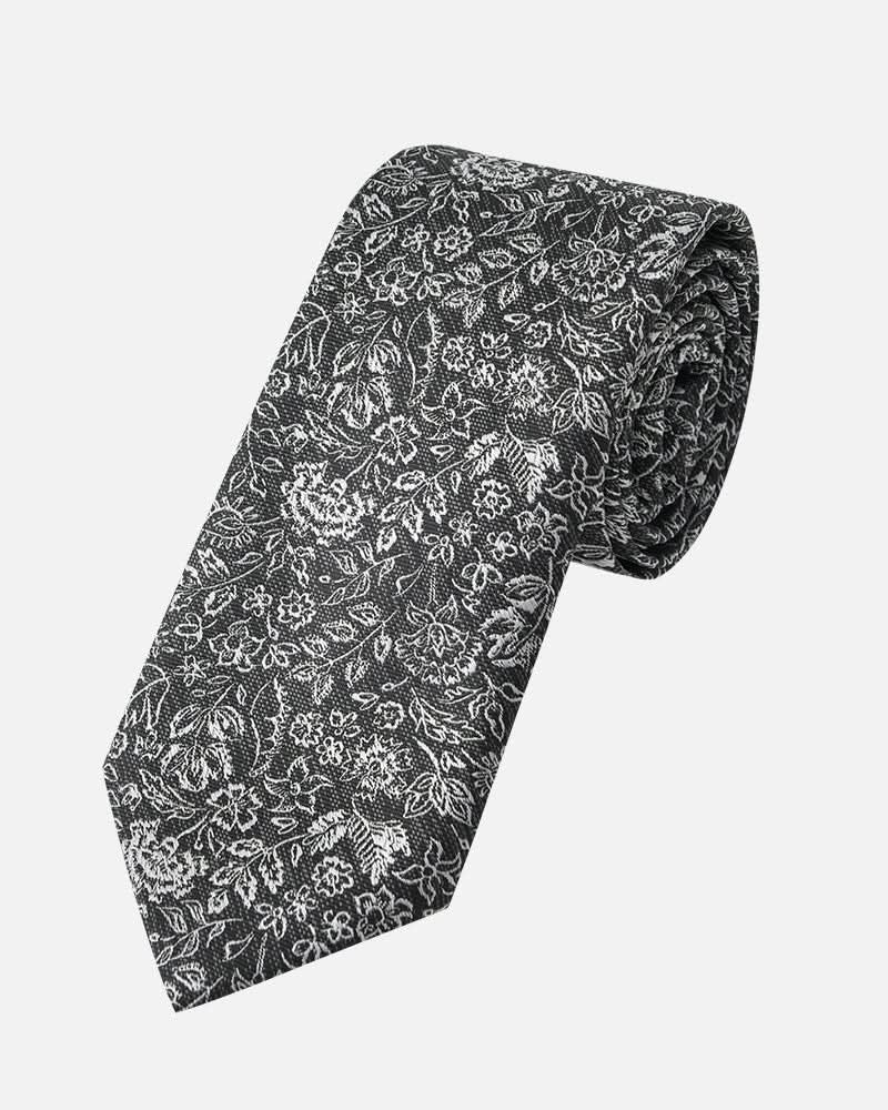 Immortal Floral Tie Black