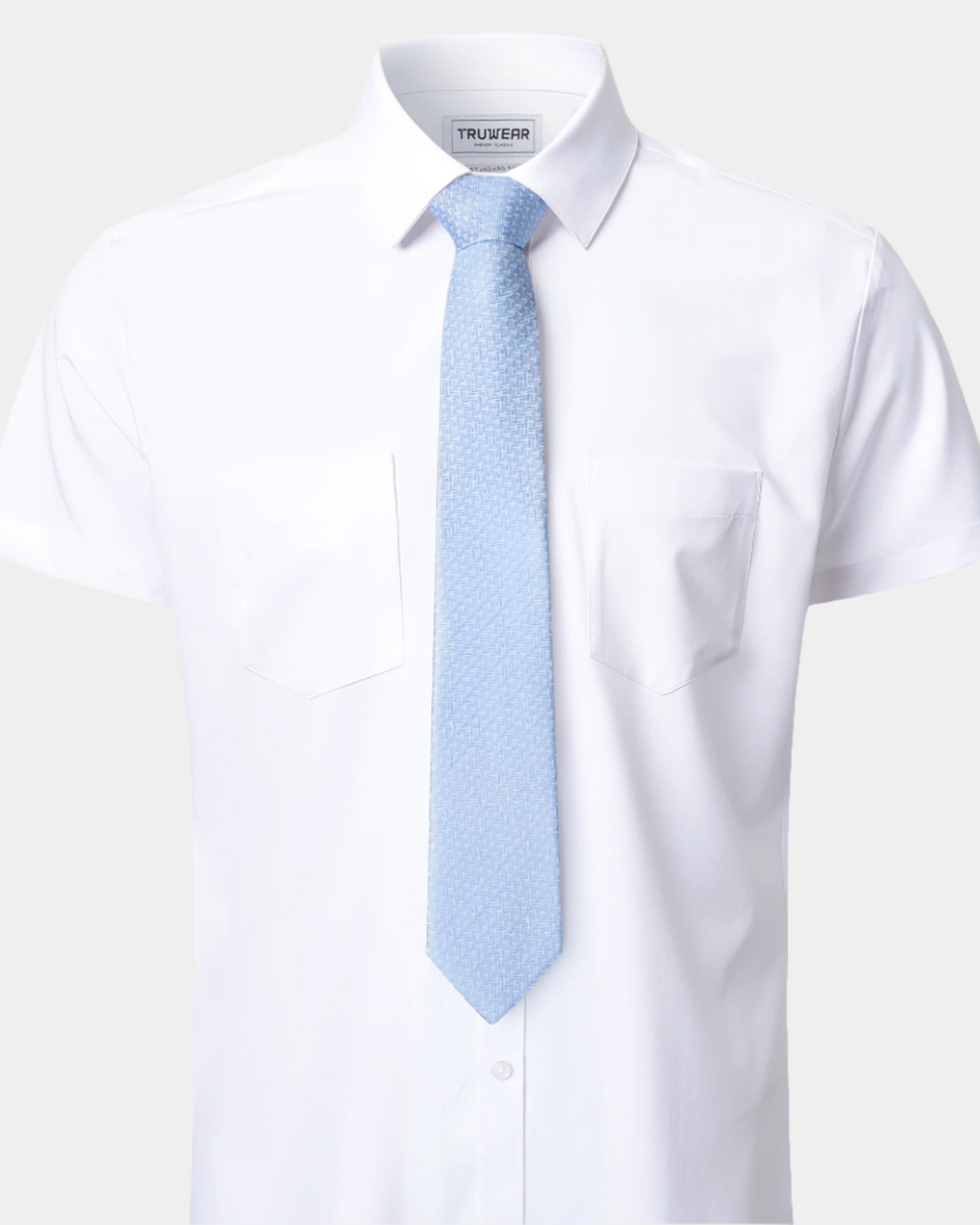 Elite Silk Tie T Pattern Light Blue
