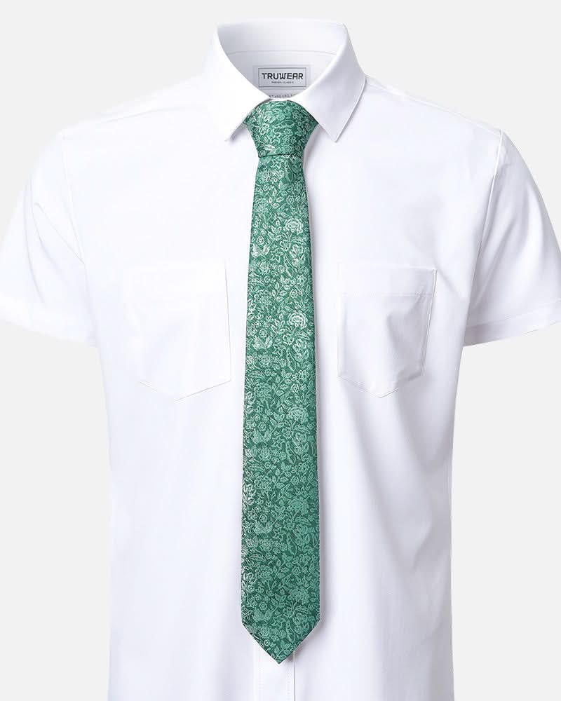 Immortal Floral Tie Green