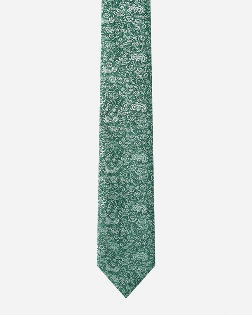 Immortal Floral Tie Green