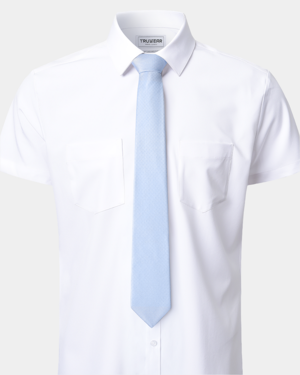 Elite Silk Tie Geometric Pattern Light Blue